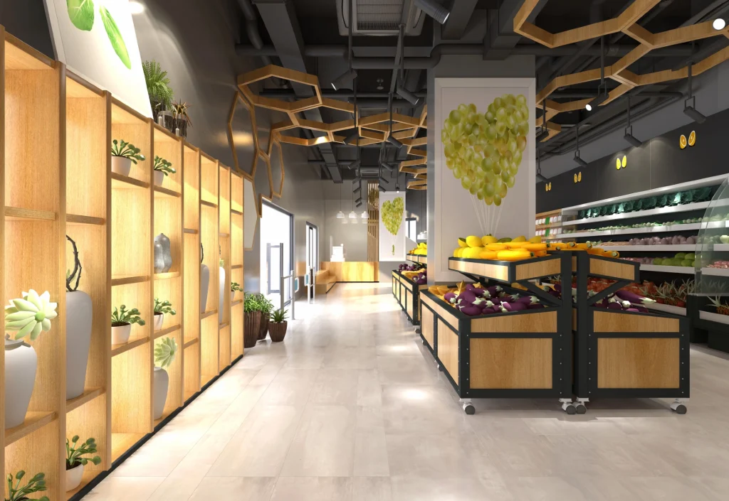 image of modern local organic supermarket